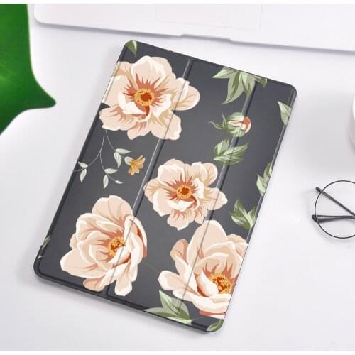For iPad Mini 1 2 3 Funda Flowers iPad Case Soft Silicone Back Coque Protective Cover iPad 7th Generation Case Pro 11 2020 Cases