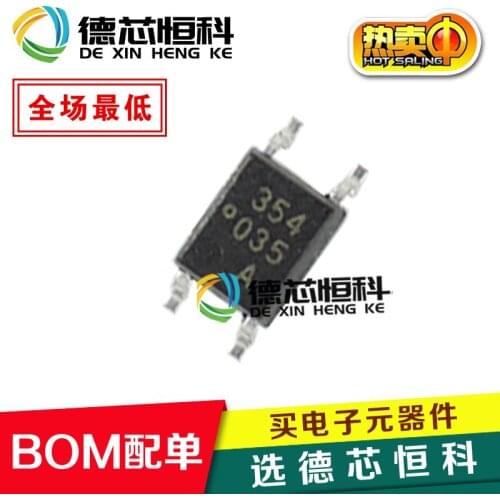 New imported original HCPL-354 SMD SOP-4 A354 phototransistor optocoupler screen printing 354