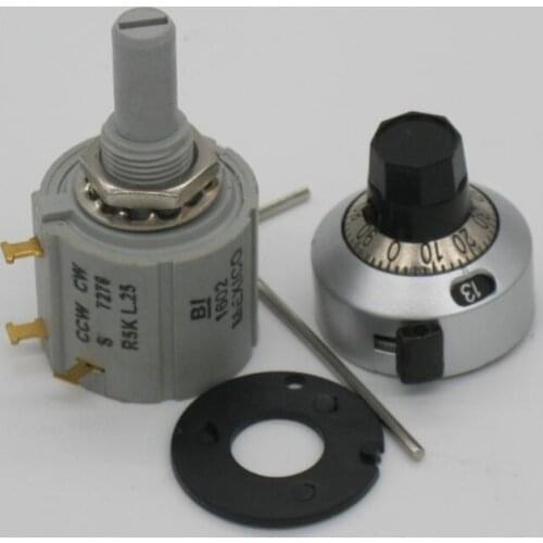Original Potentiometer, embroidery machine spare parts - CCW CW S 7276 R5K L.25, BI Mexico 2W Rotary Wirewound + Digital knob