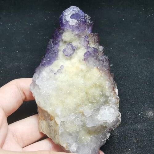 174.7gRare natural purple fluorite cluster mineral specimen healing energy QUARTZ GEM home decoration collection ornaments