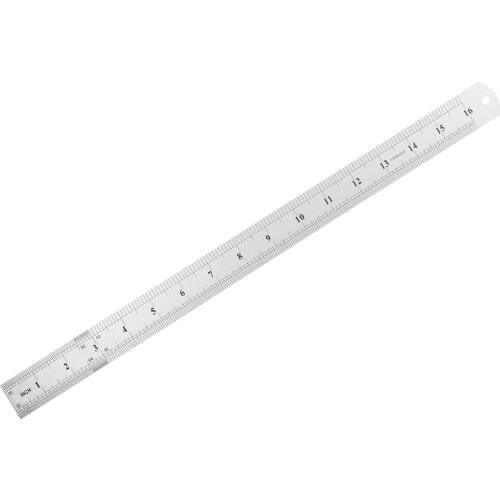 Uxcell Straight Ruler 400mm 16 Inch Metric Stainless Steel Measuring Ruler Tool with Hanging Hole