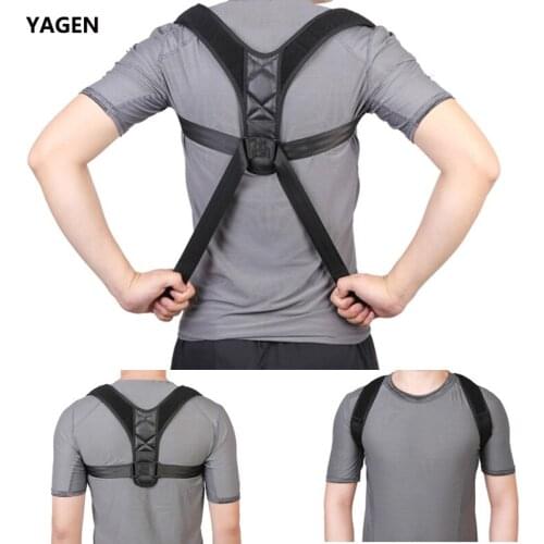 Adjustable Back Posture Corrector Clavicle Spine Back Shoulder Lumbar Brace Support Belt Posture Correction Prevents Slouching