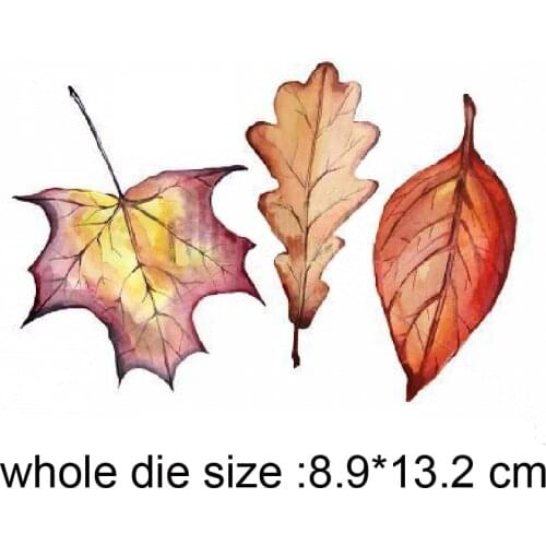 New Metal Cutting Dies Leaves Maple Leaf Cut Die Mold Decoration Scrapbook Paper Craft Knife Mould Blade Punch Stencils Dies