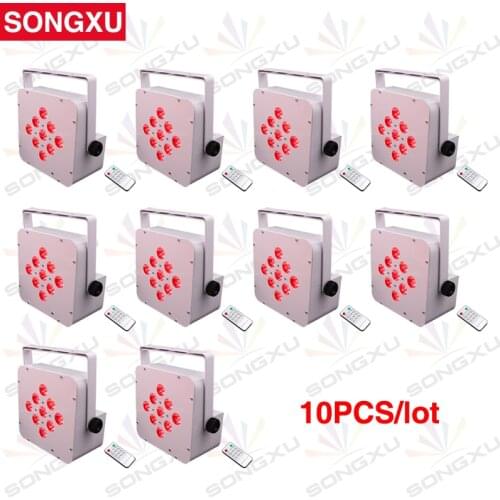 SONGXU 10pcs/lot 9X15W 5 in 1 RGBWA Wireless DMX Battery Powered Par Light PAR CANS Light LED PAR Stage Light/SX-WBPL0915
