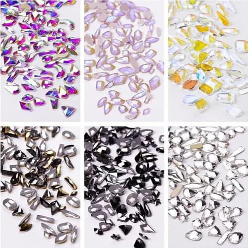 Swarovsky 100Pcs Nail Jewelry Diamonds 3D Crystal flat back Nail Art Decorations Gem Stones For DIY Nails Rhinestone Decoration