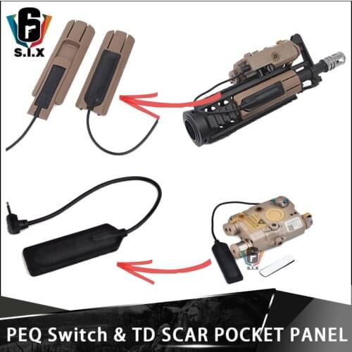 Tactical surfire an peq 15 Switch an-peq Airsoft Switch Pressure TD Scar Pocket Panel For Rail Picatinny 20mm