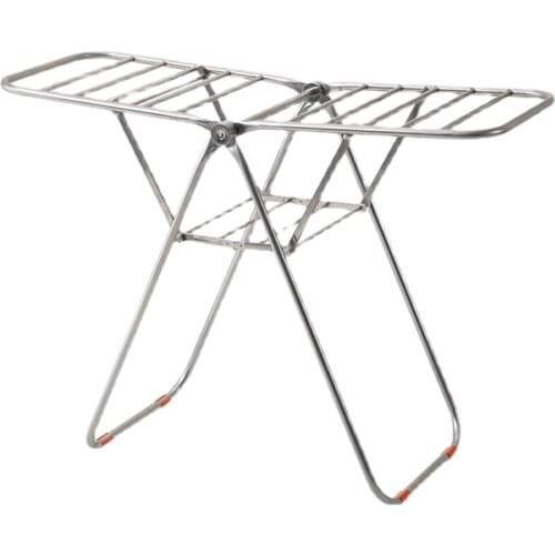 Thick stainless steel folding drying rack floor balcony telescopic drying rack beauty salon cool towel shelf bold