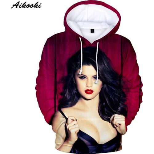 Selena Gomez Hoodies Men Women Fashion Hoody Sweatshirt 2020 Harajuku Streetwear Hip Hop Hoodies Singer Selena Gomez 3D Hoodies