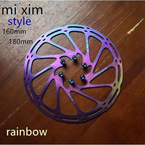New Bicycle Brake Disc Stainless Steel Centerline 160mm 180mm Stainless Steel MTB Brake Disc Rotors rainbow colors
