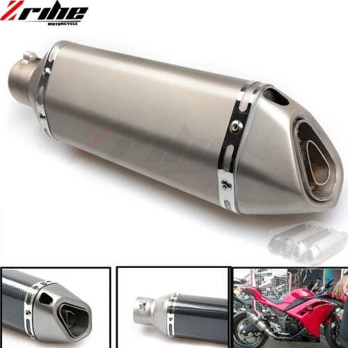 Motorcycle Exhaust Universal Muffler Motorbike 51mm Inlet Exhaust for HONDA CBR954RR CBR 954 RR CBR1000RR FIREBLADE CBR500R