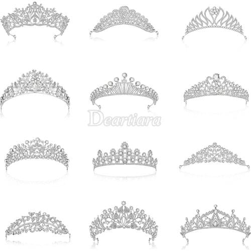 Women Girl Diamond Rhinestone Korean Shiny Bridal Wedding Crown School Graduation Tiara