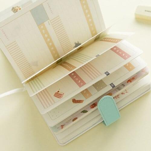 A5 Cute Cartoon Notebook Leather Diary Journal Planner Travelers Journal Agenda R9JB