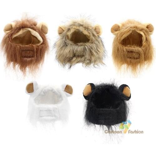 Cat wig pet supplies cat seconds change lion funny cute hood tiara hair accessories Festive holiday Halloween christmas gift kid