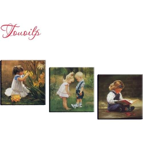 3 pcs girl 5d boy diamond painting full square&round drill diamond embroidery mosaic modern triptych home decoration painting