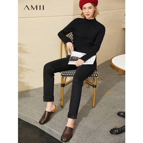 Женские зауженные джинсы Amii China At AliExpress