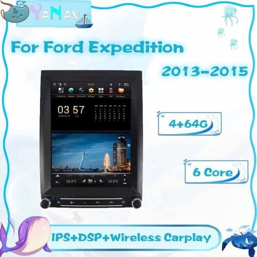 PX6 Android GPS Navigation Car Radio For Ford Expedition 2013-2016 Stereo Multimedia MP3 Player Tesla Vertical Auto Video