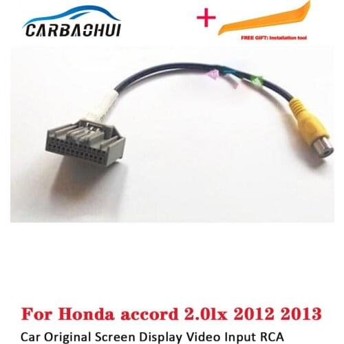 Car Rear Camera for Honda accord 2.0lx 2012 2013 Original Video Input Switch Reverse Adapter Cable RCA Adapter Cable