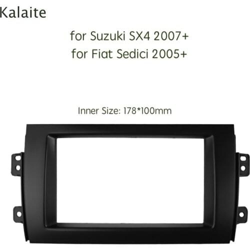 Kalaite 2 Din Car Radio Fasicas for Suzuki SX4 2007+ for Fiat Sedici 2005+ Multimedia Frame Audio Panel Dash Refitting Trim Kit
