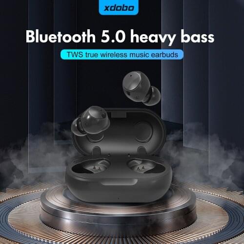 XDOBO TWS Wireless Heavy Bass Bluetooth Mini Earphones Waterproof Sport Touch Control Headsets HIFI Headphones with Charging Box