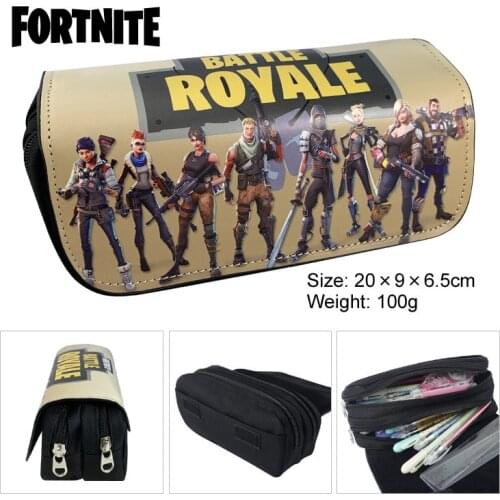 Student Pencilcase Fortnite Pen Case Kid Big Capacity Pencils Bag Stationery School Supplies Anime Game Toy for Children Gift