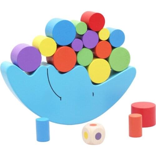 Baby Early Learning Toy Moon Balancing Frame Montessori Teaching Aids Moon Balance Colorful Early Development Wood Blocks Toys