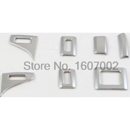 For Audi A4L 2017 ABS Chrome Air Vent Outlet Cover Sticker Left-driving Car Decoration Interior Accessories