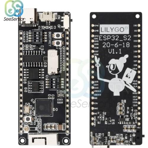 For TTGO T8 ESP32-S2 V1.1 WIFI Wireless Module Type-c Connector TF Card Slot Development Board