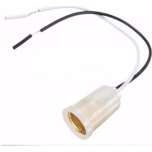E12 Base LED Light Bulb Socket Light Bulb Lamps Holder Base with Wire Connector ABS Lamp Holder Adapter