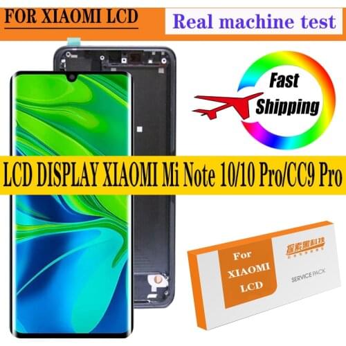 6.47“Screen Suitable for Mi Note 10 AMOLED Smartphone Display for Xiaomi Mi CC9 Pro Display for Xiaomi Mi Note 10 Pro LCD