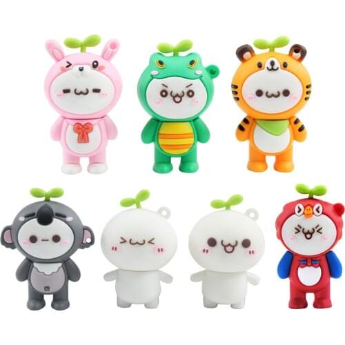 Hot 2021 new Cute Cartoon Tiger bee monkey USB Flash Drive 8GB 16GB 32GB 64G 128GB Pendrive USB2.0 Usb stick for Computer TV car