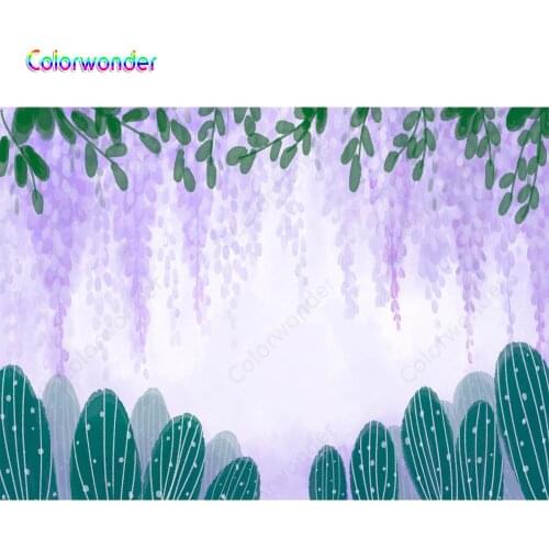 Oil painting purple flowers Photo Background Baby Shower Party Decor Photography Background