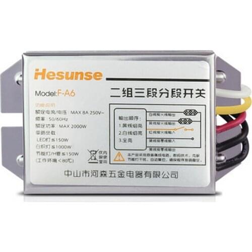 F-A6 Hesunse 2 CH Digital Subsection Switch Two Ways Receiver For Lighting Lamp