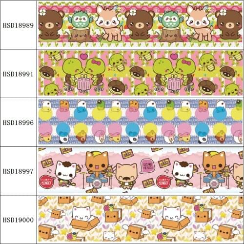 HSDRibbon free shipping 3" 75mm heat transfer printed hsd-design series Grosgrain Ribbon 50Yards/Roll