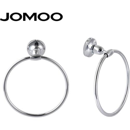 JOMOO Stainless Steel Wall Mount Towel Ring Chrome Hand Towel Holder Round Shape Solid Brass Bathroom Accessories Towel Hanger
