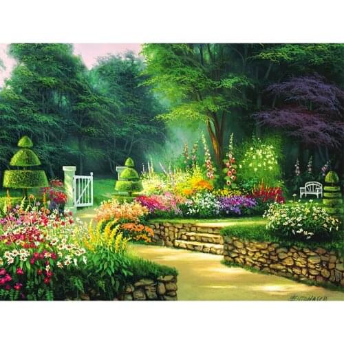 GATYZTORY Oil Painting By Numbers For Adults Tree-lined Trail Scenery 60x75cm DIY Paint By Numbers On Canvas Home Decor
