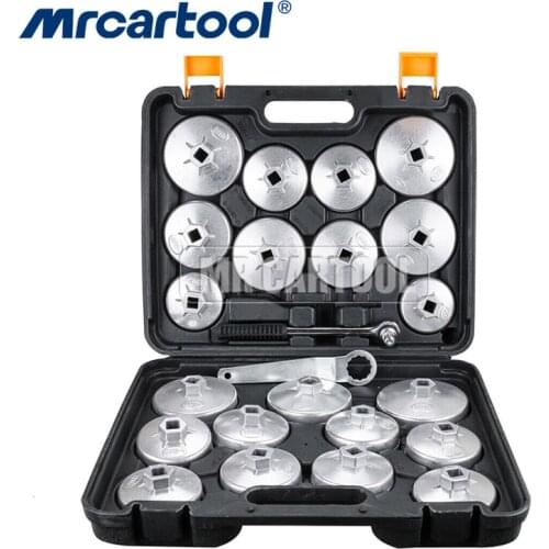 MR CARTOOL 23PCS Oil Filter Wrench Kit Engine Cap Remover Tool For Audi BMW Toyota Jeep GM Motorcycle Car Repair Tool Set