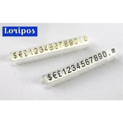 Mini Combined Price Tags Desk Sign Stand Euro HK US Dollar GBP Label Adjustable Number Pricing Tag Block Ring Jewelry Price Cube