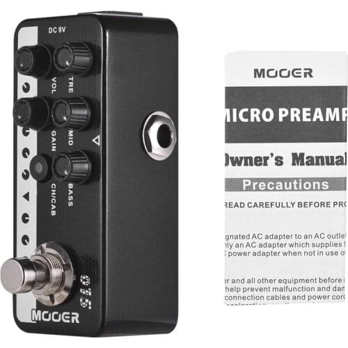 Mooer 015 Brown Sound Digital Preamp Pedals Guitar Pedal Electric Guitars Effector 3-Band Eq Micro Preamp 90S Pedal Musical