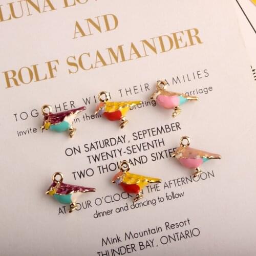 New 20pcs Fashion Charms Enamels Little Sparrow Pendant Making Hair Bracelet Necklace Jewelry Accessories DIY Crafts 2018 Hot
