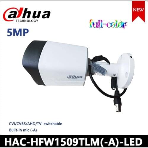 New Dahua 5MP Full-color HDCVI Bullet Camera HAC-HFW1509TLM-A-LED HAC-HFW1509TLM-LED 120 dB true WDR, 3D NR 16:9 video outpu
