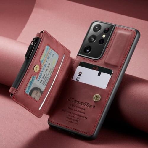 NEW Luxury Leather Wallet For Samsung S2 Ultra Case Magnetic Wallet Case Armor Shockproof Card Holder Wallet Flip Cover Buckle