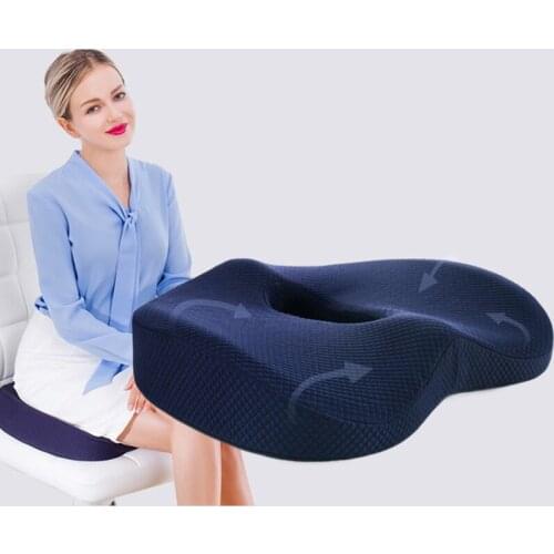 Memory Foam Hemorrhoid Seat Cushion Hip Support Orthopedic Pillow Coccyx Office Chair Cushion Car Seat Wheelchair Massage Pillow