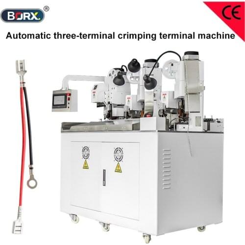 Fully automatic Servo wires double end stripping tin dip soldering machine for electric cable peeling twist tinning function
