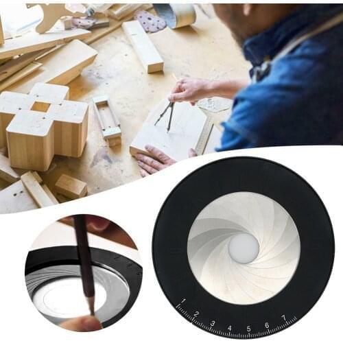Adjustable Measurement Stainless Steel Drawing Circle Drawing Ruler Pie Tool Drafting Tools Protractors Classroom Industry