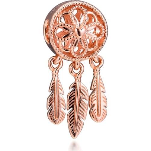 Spiritual Dreamcatcher Charm Fits For Woman DIY Jewelry Bracelets & Bangle Charms 925 Original Silver Beads