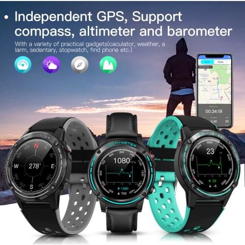 GPS Sports Smartwatch With Barometer Altimeter Compass Heart Rate Pedometer bluetooth call outdoors gps tracker smart watch 2020