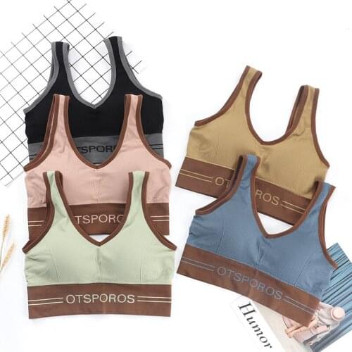 Workout Active Wear Women Sport Bra Fitness Leisure Underwear for Women Yoga Suit Breathable Letters High Elastic Sportswear