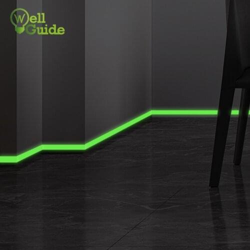 Luminous band baseboard Wall paper 1m 3m 5m living room bedroom Eco-friendly home decoration in the dark DIY Strip wall Stickers