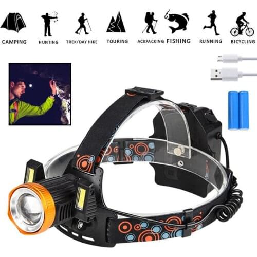 Three-headed Headlight Personality Design Outdoor Waterproof Aluminum Alloy Lamp Rechargeable LED Night Riding Headlights