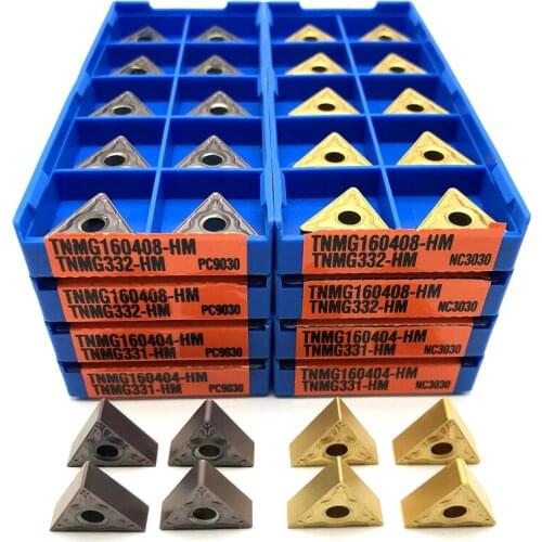TNMG160404 HM PC9030 TNMG160408 HM NC3030 Carbide Inserts External Turning Tool Steel processing Turning Inserts